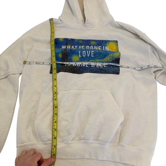 Van Gogh sweatshirt gently used artistic "What is done in love is done well" szM - Picture 3 of 8